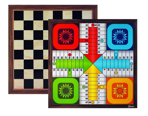 HERACLIO FOURNIER - TABLERO PARCHIS 4 AJEDREZ DE 40 Cmts (Ref.30040)