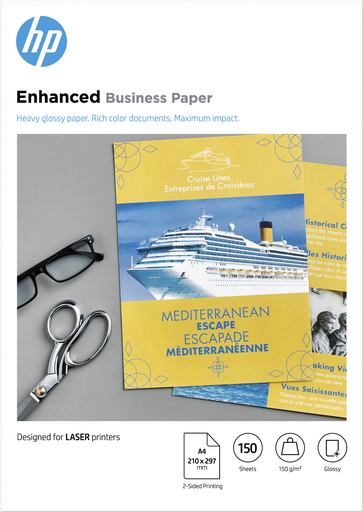 HP - Papel LASER Glossy Professional A4 150gr 150Hojas (Ref.CG965A)