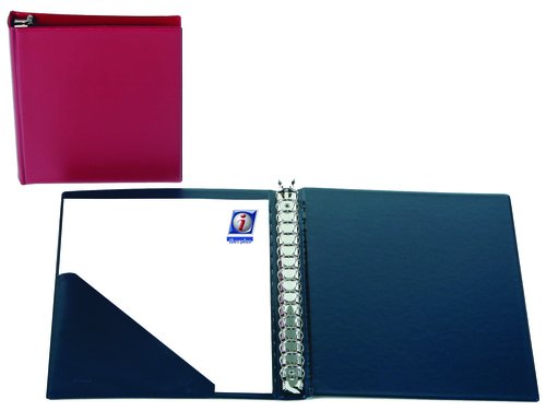 IBERPLAS - CARPETA de ANILLAS PVC OFICINA Fº 16 an.25mm ACOLCHADA AZUL (Ref.498SA1601)