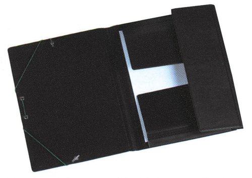 IBERPLAS - CARPETA de GOMAS y SOLAPAS PVC Fº PROLONG. NEGRO (Ref.345CS-00)
