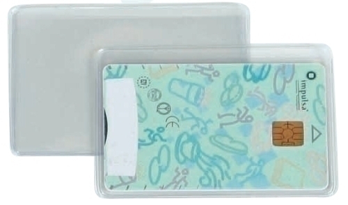 IBERPLAS - FUNDA PORTACARNET PVC 150µ REBAJE CRISTAL 55x85mm (NIF) PAQUETE de 50 (Ref.1010C-10)
