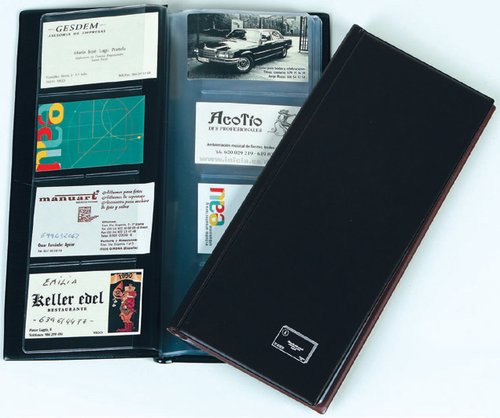 IBERPLAS - TARJETERO lomo soldado 2/3 20 fundas 160 tarjetas LISO STANDARD AZUL (Ref.1023P-01)