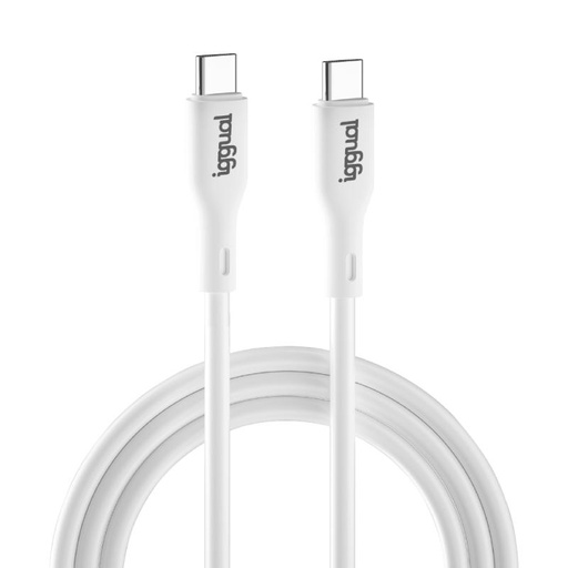 IGGUAL - Cable USB-C/USB-C 100 cm blanco Q3.0 3A (Ref.IGG317365)