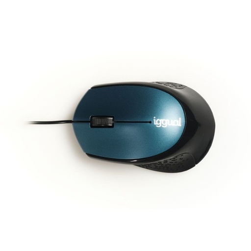 IGGUAL - Ratón óptico COM-ERGONOMIC-R-800DPI azul (Ref.IGG317556)