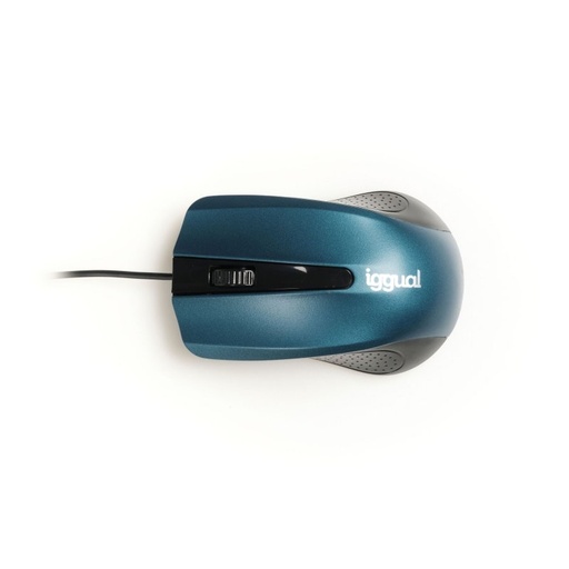 IGGUAL - Ratón óptico COM-ERGONOMIC-RL-800DPI azul (Ref.IGG317549)