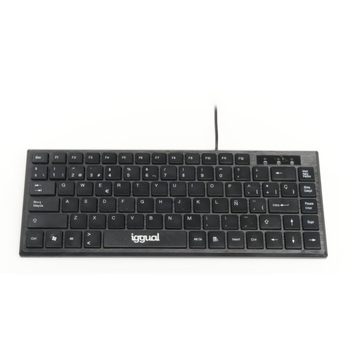 IGGUAL - Teclado USB compacto TKL Slim TKL-USB negro (Ref.IGG317082)