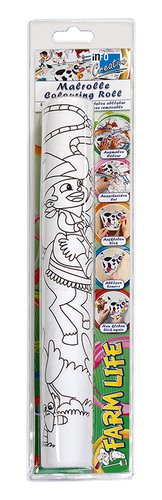 INFO - ROLLO ADHESIVO CREATIVE BLANCO 400x30 cm IMPRESO PARA COLOREAR LIFESAVERS (Ref.8725-08-B)