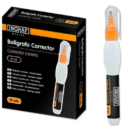 INGRAF - BOLÍGRAFO CORRECTOR OFFICE 8ML. 870 (Ref.320084)