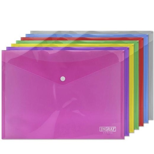 INGRAF - SOBRE PORTADOCUMENTOS CON BROCHE A4 COLORES SURTIDOS (Ref.318475)