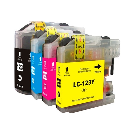 INKOEM - Cartucho Compatible Brother LC123XL Amarill (Ref.M-LC123Y)