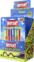 INSTANT - COLA GLITTER NEON 10,5ml BLISTER DE 6 (Ref.11231)