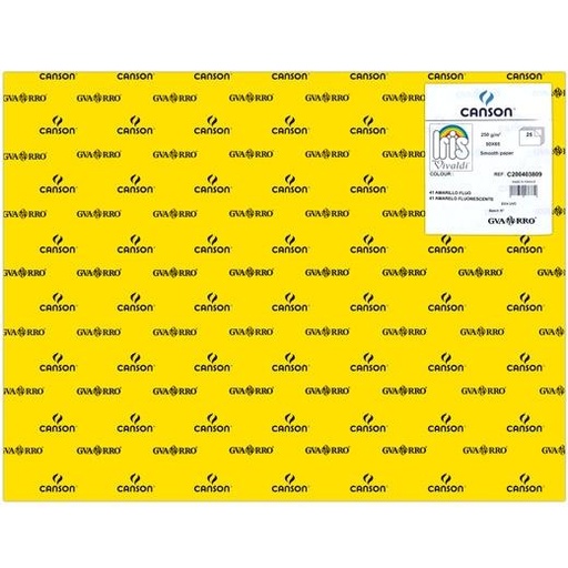 IRIS - CARTULINA 50X65CM 250GR AMARILLO FLUOR -25U- (Ref.C200403809)