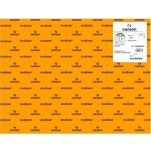 IRIS - CARTULINA 50X65CM 250GR NARANJA FLUOR -25U- (Ref.C200403810)