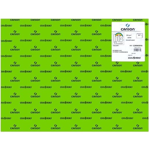 IRIS - CARTULINA 50X65CM 250GR VERDE FLUOR -25U- (Ref.C200403816)