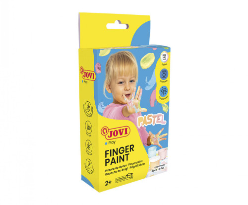 JOVI - ESTUCHE PINTURA DEDOS 6 BOTES 35ML COLORES PASTEL (Ref.540P)