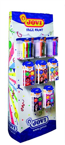 JOVI - MAQUILLAJE CREMA FACE PAINT FLOORSTAND EXPOSITOR MULTIPRODUCTO DE 86 UNIDADES (Ref.194)