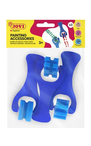 JOVI - RODILLO de ESPUMA para PINTURA PEQUEÑO 3 formas (Ref.812)