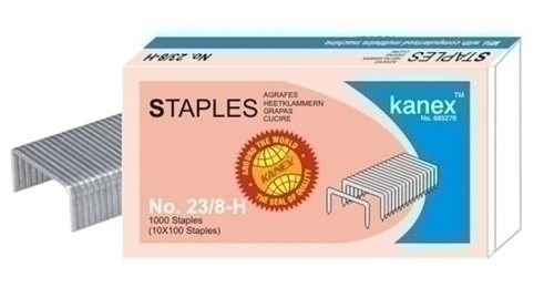 KANEX - GRAPAS GRAN CAPACIDAD 23/ 8 mm. GALVANIZADAS caja de 1000 (Ref.23/8)