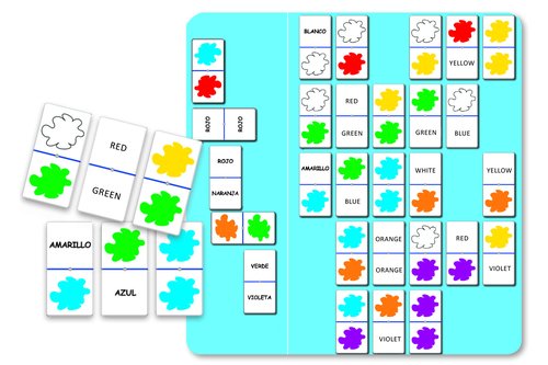KLUGER - JUEGO DOMINO COLORES (28 piezas para + 3años) (Ref.D11049)