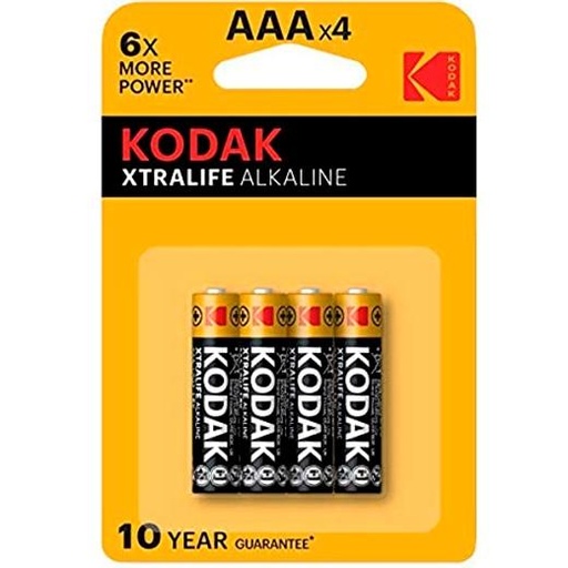 KODAK - PILAS EXTRALIFE ALCALINA 4UD LR03 AAA BLISTER (Ref.KDXLR3P4B)