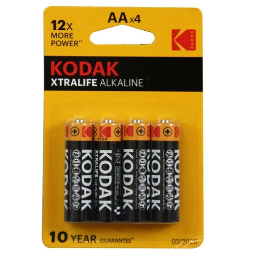 KODAK - PILAS EXTRALIFE ALCALINA 4UD LR06 AAA BLISTER (Ref.KDXLR6P4B)