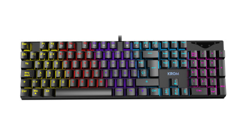 KROM - TECLADO GAMING KASIC. MECANICO. TECLAS RETROILUMINADAS RAINBOW. USB (Ref.NXKASIC)