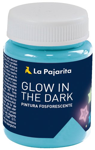 LA PAJARITA - PINTURA LATEX FLUORESCENTE 75 ml (bote) AZUL (Ref.152716)