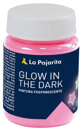 LA PAJARITA - PINTURA LATEX FLUORESCENTE 75 ml (bote) MAGENTA (Ref.152316)
