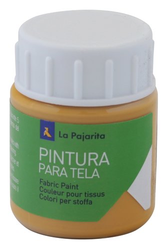 LA PAJARITA - PINTURA para TELA 25 ml (bote) OXIDO AMARILLO T-03 (Ref.115471)