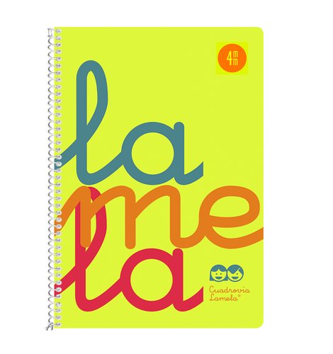 LAMELA - BLOC tapa POLIPROPILENO 4º 80h CUADROVIA 4 mm AMARILLO (Ref.7CTP004A)