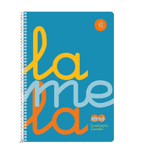 LAMELA - BLOC tapa POLIPROPILENO 4º 80h CUADROVIA 4 mm AZUL (Ref.7CTP004B)