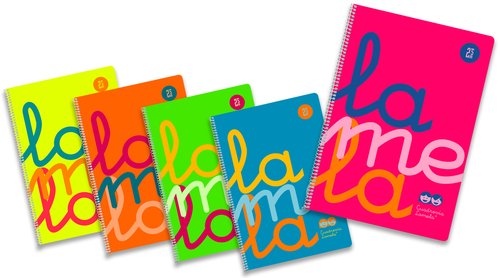 LAMELA - BLOC tapa POLIPROPILENO Fº 80h CUADROVIA 2,5 mm COLORES SURTIDOS(5) (Ref.7FTP002S)