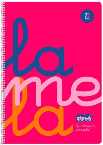 LAMELA - BLOC tapa POLIPROPILENO Fº 80h CUADROVIA 2,5 mm ROSA (Ref.7FTP002R)