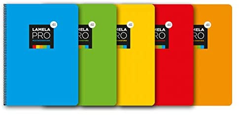 LAMELA - CUADERNO FOLIO EXTRA DURA 100 HOJAS. 4 MM., SURTIDOS (Ref.7FTE104S)