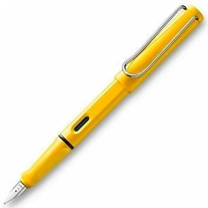 LAMY - PLUMA ESTILOGRÁFICA SAFARI 018M PUNTA MEDIA TINTA AZUL COLOR AMARILLO (Ref.1208112)