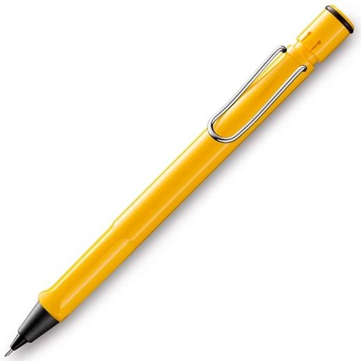 LAMY - PORTAMINAS SAFARI 0,5MM CON CLIP METÁLICO Y GOMA DE BORRAR AMARILLO (Ref.1208120)