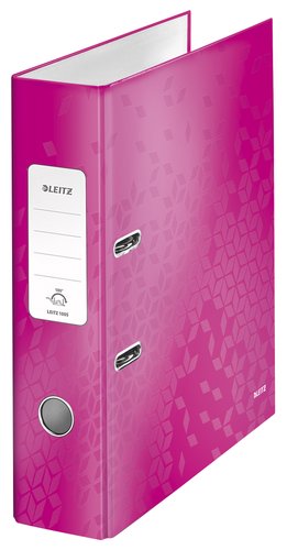 LEITZ - ARCHIVADOR palanca WOW A4 180º 80mm FUCSIA (Ref.10050123/10050023)