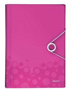 LEITZ - CARPETA ACORDEÓN WOW PP 6 SEPARADORES A4 FUCSIA (Ref.45890123)