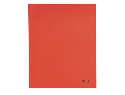 LEITZ - CARPETA CARTON 3 SOLAPAS A4 RECYCLE 100% ROJO (Ref.39060025)