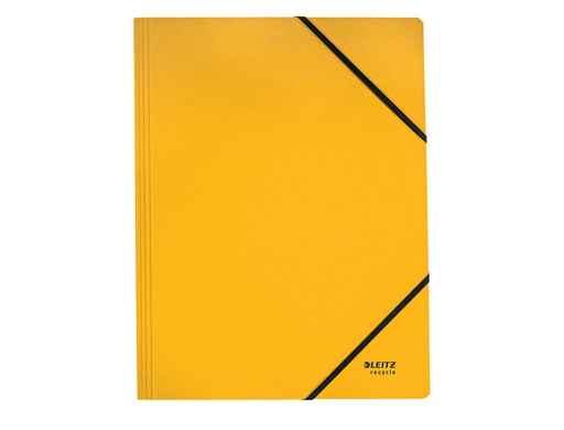 LEITZ - CARPETA DE CARTON CON GOMAS Y SIN SOLAPAS A4 RECYCLE 100% AMARILLO (Ref.39080015)