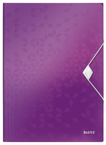 LEITZ - CARPETA de GOMAS y SOLAPAS WOW PP A4 VIOLETA (Ref.45990162)