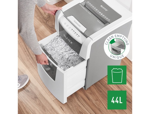 LEITZ - DESTRUCTORA IQ HOME OFFICE 150 P5 (15h CONFETI) BLANCA
Nv.seg.5 - particula 2x15mm dep.30L (Ref.80140000)