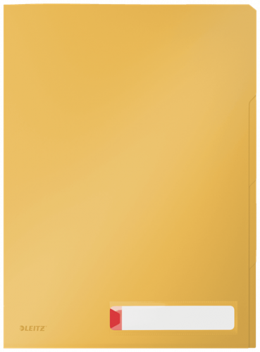 LEITZ - DOSSIER ANGULO RECTO COSY PP RECICLABLE SEMI OPACO A4 con PESTAÑAS AMARILLO PACK de 3 (Ref.47160019)
