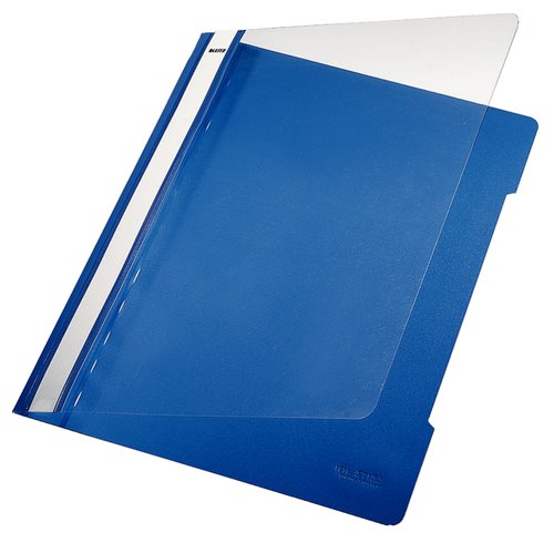 LEITZ - DOSSIER FASTENER (PLASTICO) PVC A4 con TARJETERO AZUL (Ref.41910035)