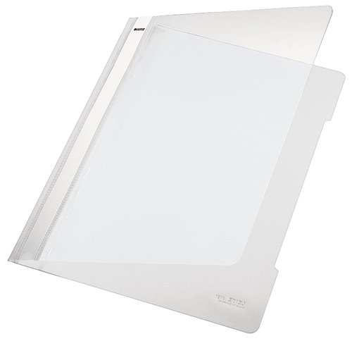 LEITZ - DOSSIER FASTENER (PLASTICO) PVC A4 con TARJETERO BLANCO (Ref.41910001)