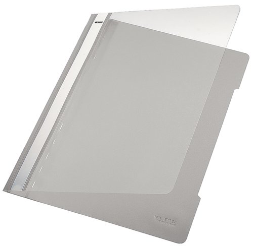 LEITZ - DOSSIER FASTENER (PLASTICO) PVC A4 con TARJETERO GRIS (Ref.41910085)