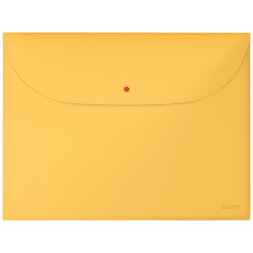 LEITZ - DOSSIER SOBRE COSY PP OPACO BROCHE A4 con DOS BOLSILLOS AMARILLO (Ref.47090019)