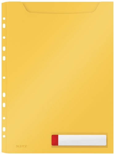 LEITZ - FUNDA MULTITALADRO COSY GRAN CAPACIDAD PP OPACO A4 11 TAL.AMARILLO PACK de 3 (Ref.46680019)