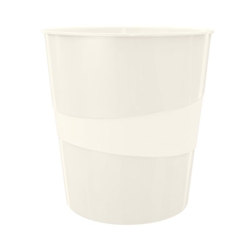 LEITZ - PAPELERA PLASTICO WOW BLANCO 15L (Ref.52781001)