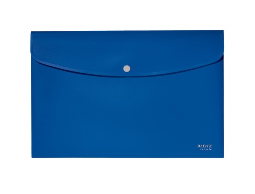 LEITZ - SOBRES POLIPROPILENO OPACO A4 CON BROCHE BOTON RECYCLE AZUL (Ref.46780035)